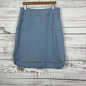 LOGO by Lori Goldstein Blue Knit Lounge Skirt